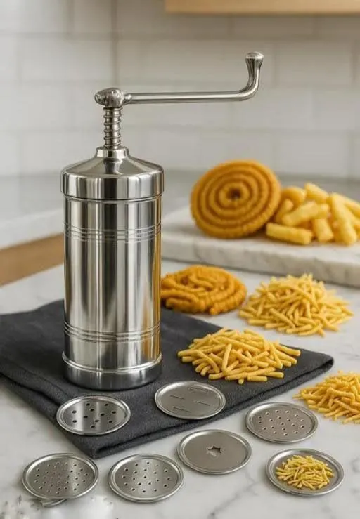 Chakli Press Maker Machine, Size 8 for Kitchen Tools, Sancha Murukku Bhujia Idiyappam